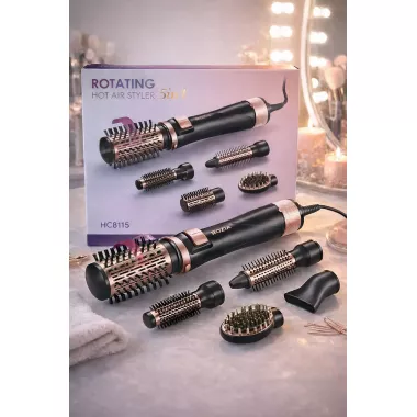 Фен-стайлер с вращающейся насадкой ROZIA 5в1 HC8115 hair dryer  AND-6162-6