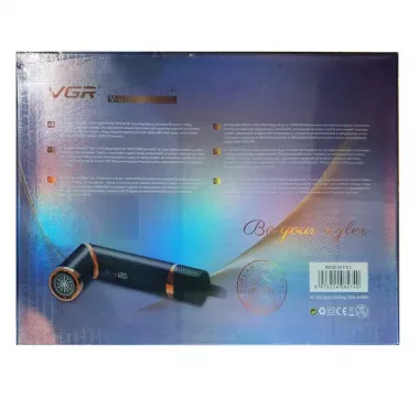 Фен стайлер VGR V 474 4 в 1 фен для волос 4 насадки 1400 Вт быстрая сушка укладка объем выпрямления завивка защита от перегрева профессиональный стайлер для создания причесок