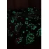 Флисовый полуторный плед 150х100, светящийся в темноте Динозавры серый