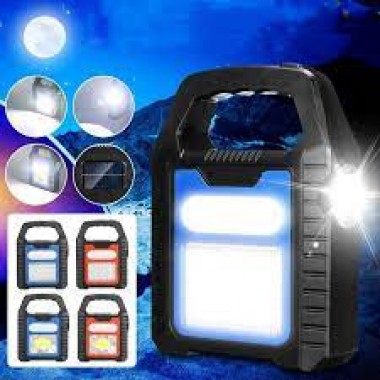 Фонарь кемпинг переносной HB-9707A-1LED+COB+LED,  power bank, Li-Ion аккум., солнечная батарея, ЗУ microUSB