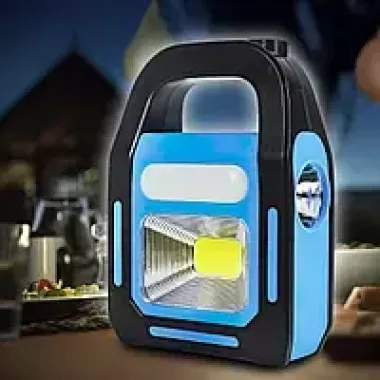 Фонарь кемпинг переносной HB-9707A-1LED+COB+LED,  power bank, Li-Ion аккум., солнечная батарея, ЗУ microUSB