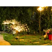 Фонарь садовый Фейерверк газонный на солнечной батарее, 150 led, 8 режимов (2 шт в комплекте)
