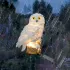Фонарь садовый Сова с солнечной панелью WHITE