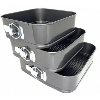 Формы для выпечки квадратные UNIQUE UN-1704 3шт Формы для выпечки квадратные UNIQUE UN-1704 3шт