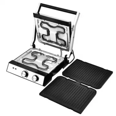 Гриль электрический прижимной Zepline 3500W со съемными пластинами контактный