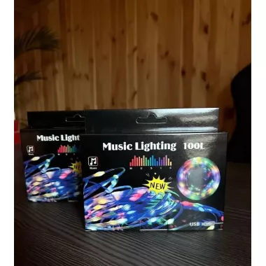Гірлянда музична з динаміком USB 10 м Гірлянда музична з динаміком USB 10 м