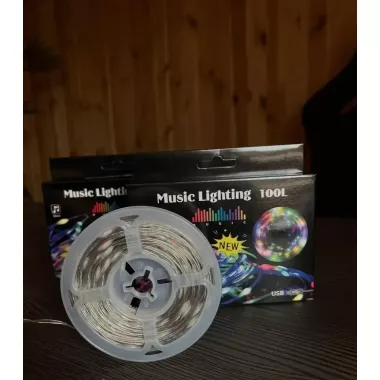 Гірлянда музична з динаміком USB 10 м Гірлянда музична з динаміком USB 10 м