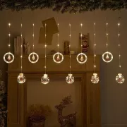 Гирлянда штора 3м с теплым желтым свечением