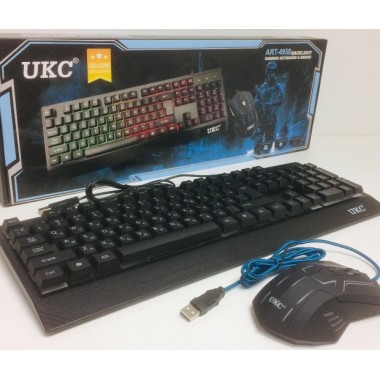 Игровая клавиатура и мышь UKC ZEUS M710 с подсветкой