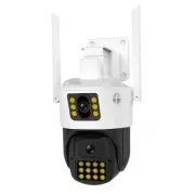 Камера 360 (P12-P6MP)-mpКамера Wifi ptz двойной поклон 3mp+3mp= 6mp камера +12v2a power *icsee