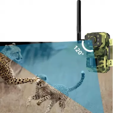 Камера для охоты на солнечной батарее A8S 4G, датчик движения, камуфляж