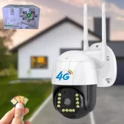 Камера внешнего видеонаблюдения 4G Sim V380 PRO Уличная видеокамера IP 66 с ночной съемкой