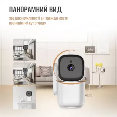 Умная WiFi IP камера для дома видеонаблюдения Noxon Smart Camera 360 охрана для вашего дома и квартиры без слепых зон с двухсторонней связью