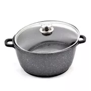 Кастрюля казан с крышкой Benson BN-297 из литого алюминия и мраморным антипригарным покрытием объемом 1.5 л.