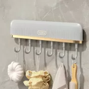 Клейкая вешалка с крючками,держатель для посуды с 6 крючками Plastic hook