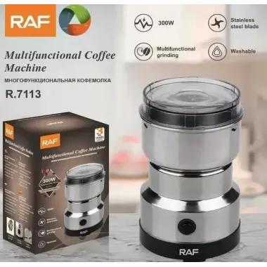 Кофемолка электрическая RAF R-7113 ножевая 4 лезвия 300Вт измельчитель из нержавеющей стали