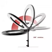 Кольцевая LED лампа RGB MJ38 38см 220V 1 крепл.тел USB + пульт