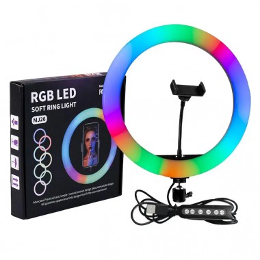 Кільцева RGB селфі - лампа, 26 см Кільцева RGB селфі - лампа, 26 см