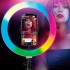 Кільцева RGB селфі - лампа, 26 см Кільцева RGB селфі - лампа, 26 см