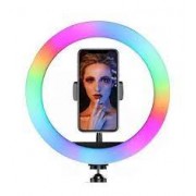 Кільцева світлодіодна лампа RGB LED RING MJ33/ 33 см із кріпленням для телефону