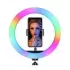 Кольцевая светодиодная лампа RGB LED RING MJ33/ 33 см с креплением для телефона