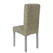 Комплект чехлов на стулья без оборки 6 штук (бежевый)