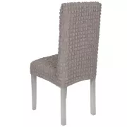 Комплект чехлов на стулья без оборки 6 штук (капучино)