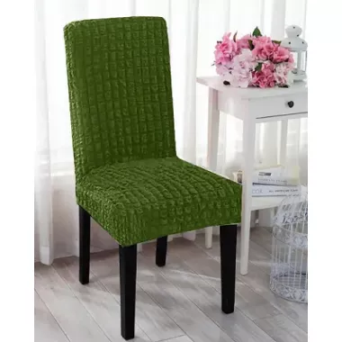 Комплект чохлів на стільці без оборки 6 штук (зелений) Комплект чохлів на стільці без оборки 6 штук (зелений)