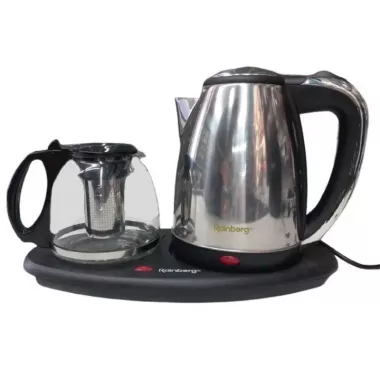 Комплект электрочайник с заварником на подставке из нержавеющей стали Rainberg RB-2504