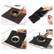 Комплект защитных тефлоновых накладок для газовой плиты из антипригарным покрытием Local House черный