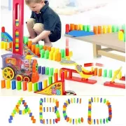 Конструктор игрушка-поезд домино, DOMINO Happy Truck sciries COLORS 60 деталей