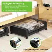 Контейнер для зберігання під ліжком Festiwell із коліщатками. Підкроватний органайзер із пластику (Festiwell)