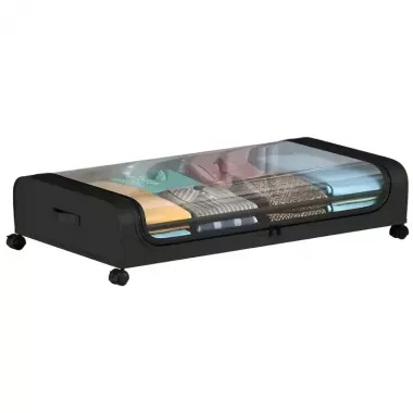 Контейнер для хранения под кроватью Festiwell с колесиками. Подкроватный органайзер из пластика (Festiwell)