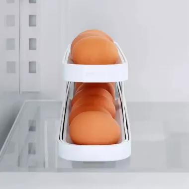 Контейнер для зберігання яєць у холодильнику на два яруси Білий