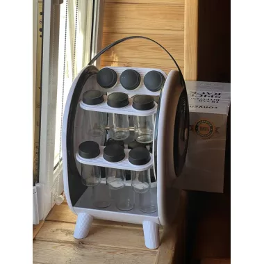 Контейнер для специй / Набор приправных банок 18 шт БЕЛАЯ AND 1-62