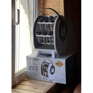 Контейнер для специй / Набор приправных банок 18 шт БЕЛАЯ AND 1-62