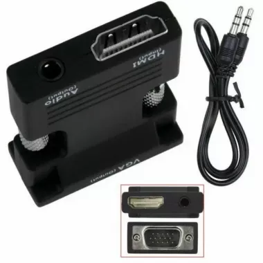 Конвертер с HDMI на VGA OUT Black Конвертер с HDMI на VGA OUT Black