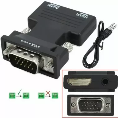 Конвертер с HDMI на VGA OUT Black Конвертер с HDMI на VGA OUT Black