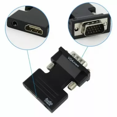 Конвертер с HDMI на VGA OUT Black Конвертер с HDMI на VGA OUT Black