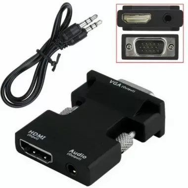 Конвертер с HDMI на VGA OUT Black Конвертер с HDMI на VGA OUT Black