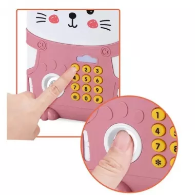 Копилка-сейф с кодовым замком и отпечатком Милый Мишка Копилка-сейф с кодовым замком и отпечатком Милый Мишка