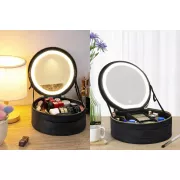 Косметичка-органайзер с LED зеркалом, 29х28х11 см/Дорожная косметичка