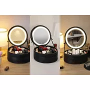 Косметичка-органайзер с LED зеркалом, 29х28х11 см/Дорожная косметичка