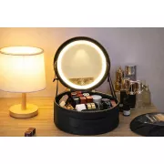 Косметичка-органайзер с LED зеркалом, 29х28х11 см/Дорожная косметичка