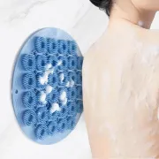 Круглая силиконовая щетка - мочалка на присосках на стену в ванну/душ Massage foot rad массажный противоскользящий коврик для ног