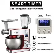 Черный Кухонный комбайн Zepline 4200 Вт 7в1 на 6 литров ZP-135 с дисплеем