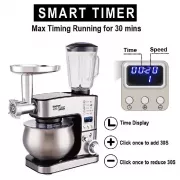 Черный Кухонный комбайн Zepline 4200 Вт 7в1 на 6 литров ZP-135 с дисплеем