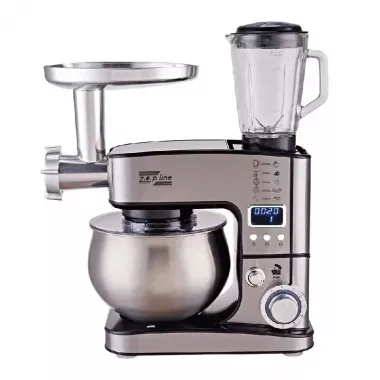Черный Кухонный комбайн Zepline 4200 Вт 7в1 на 6 литров ZP-135 с дисплеем