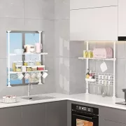 Кухонний органайзер над мікрохвильовою піччю / телескопічна регульована полиця 75х44х26см