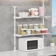 Кухонний органайзер над мікрохвильовою піччю / телескопічна регульована полиця 75х44х26см